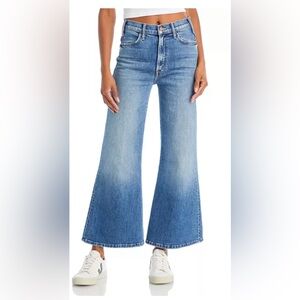 MOTHER Hustler Roller Ankle Blue Flare Wide Leg Jeans 25 EUC